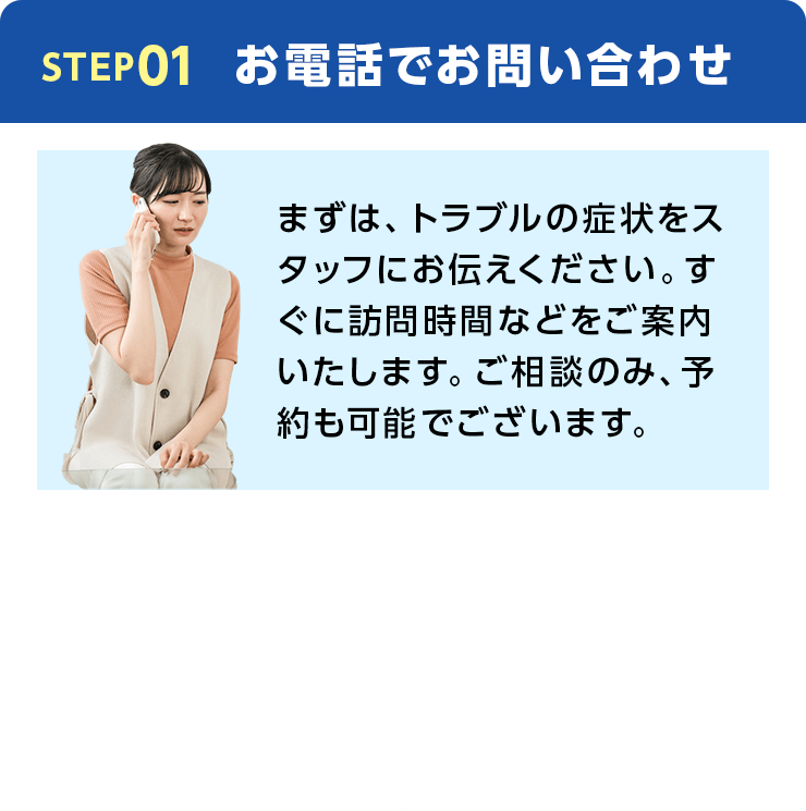 STEP01電話でのお問い合わせ